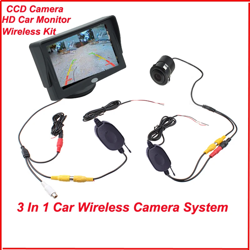 Бесплатная доставка 4 3 дюймовый монитор заднего вида + камера автомобиля