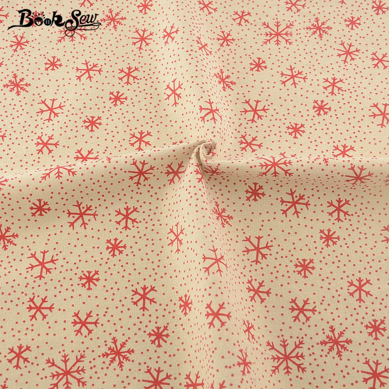 Домашний текстиль booksew хлопковая льняная ткань снежный цветок стиль швейный