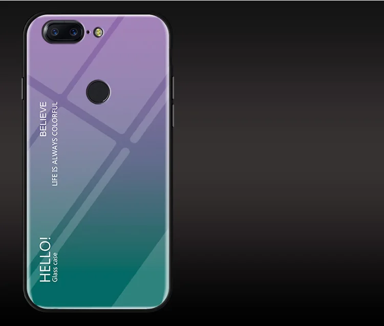 Чехол для OnePlus 5 5 T, роскошный, градиентный, твердый, закаленное стекло, силиконовая рамка, задняя крышка для One Plus 5T 5 1+ 5 T, Coque Fundas Shell