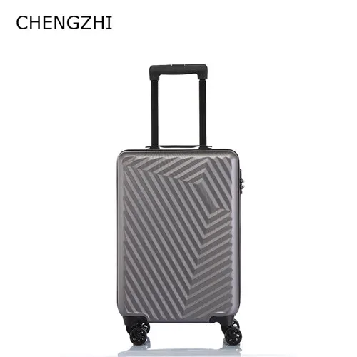 gray CHENGZHI Мода багаж для путешествий Спиннер для мужчин Роллинг багаж на колесах студентов 2" 24 дюймов Женская тележка чемодан - Цвет: gray