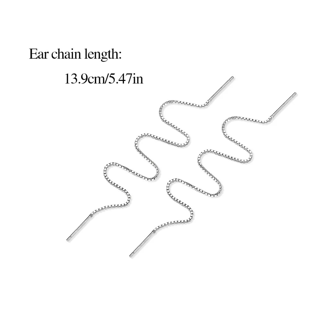 Длинные серьги-подвески из серебра 925 пробы в коробке | Украшения и аксессуары