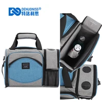waterproof soft picnic lunch bag insulated portable fabric thermal soft cooler bag large volume storage bag wine bag for camping