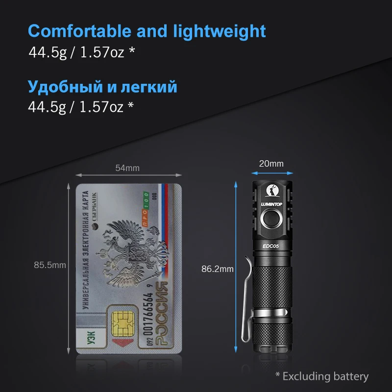 LUMINTOP EDC05 мини-фонарик Cree светодиодный 800 люмен с магнитным хвостовиком батареей
