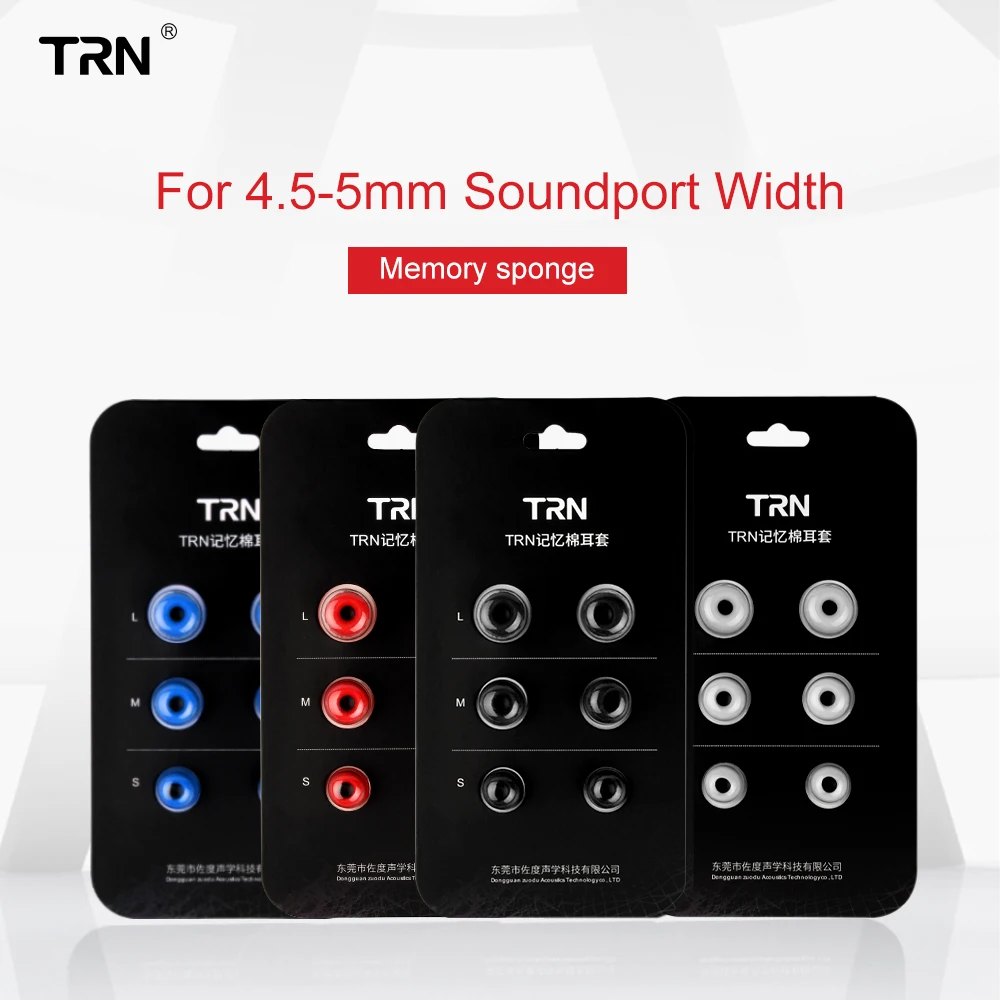 

TRN Memory Foam Earplugs Noise Cancellation Earphone accessories Four Colors for TRN X6 V30 V80 CTZ 24BA 28BA 32BA 42BA Earphone