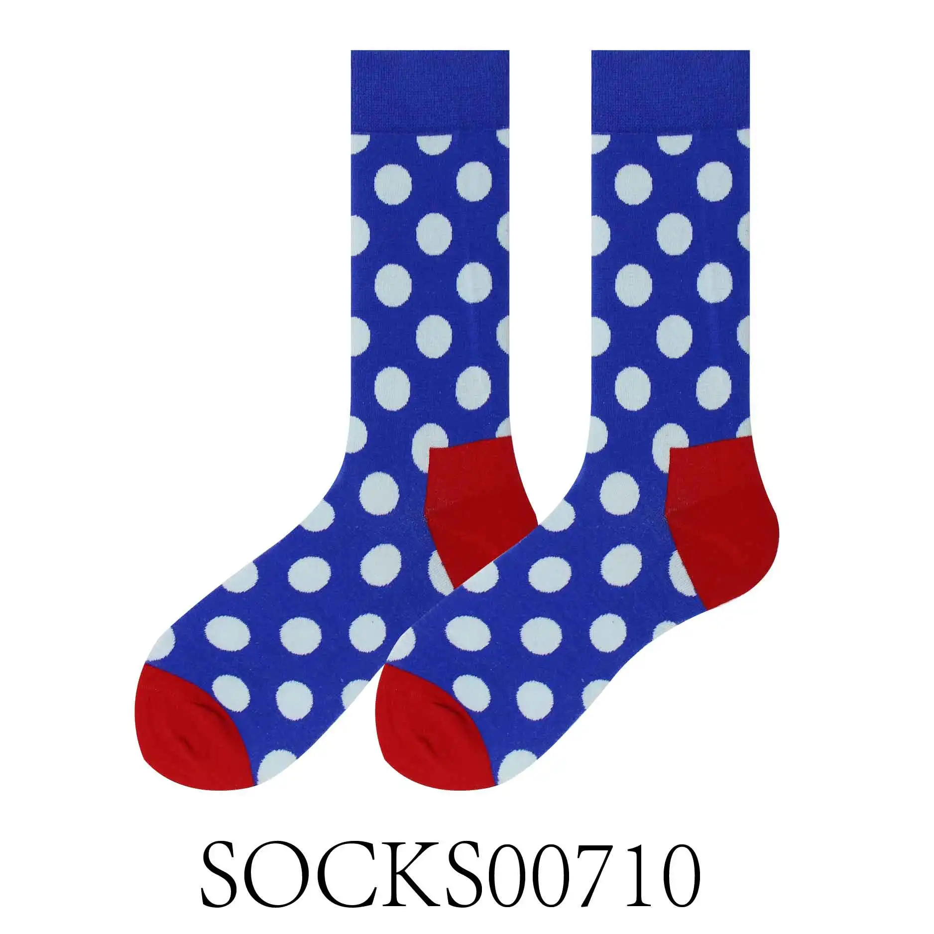 SOCKS007010 Счастливые носки весна лето осень пара чесаные хлопковые запасы Красочный Узор в горошек дышащий Свадебный костюм путешествия Вечерние - Цвет: SOCKS007010