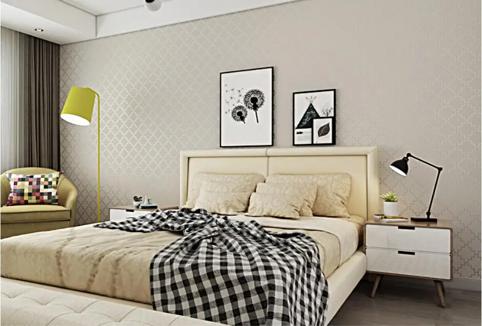 beibehang Modern minimalist plain fashion non-woven self-adhesive wallpaper bedroom living room TV background wall self-adhesive