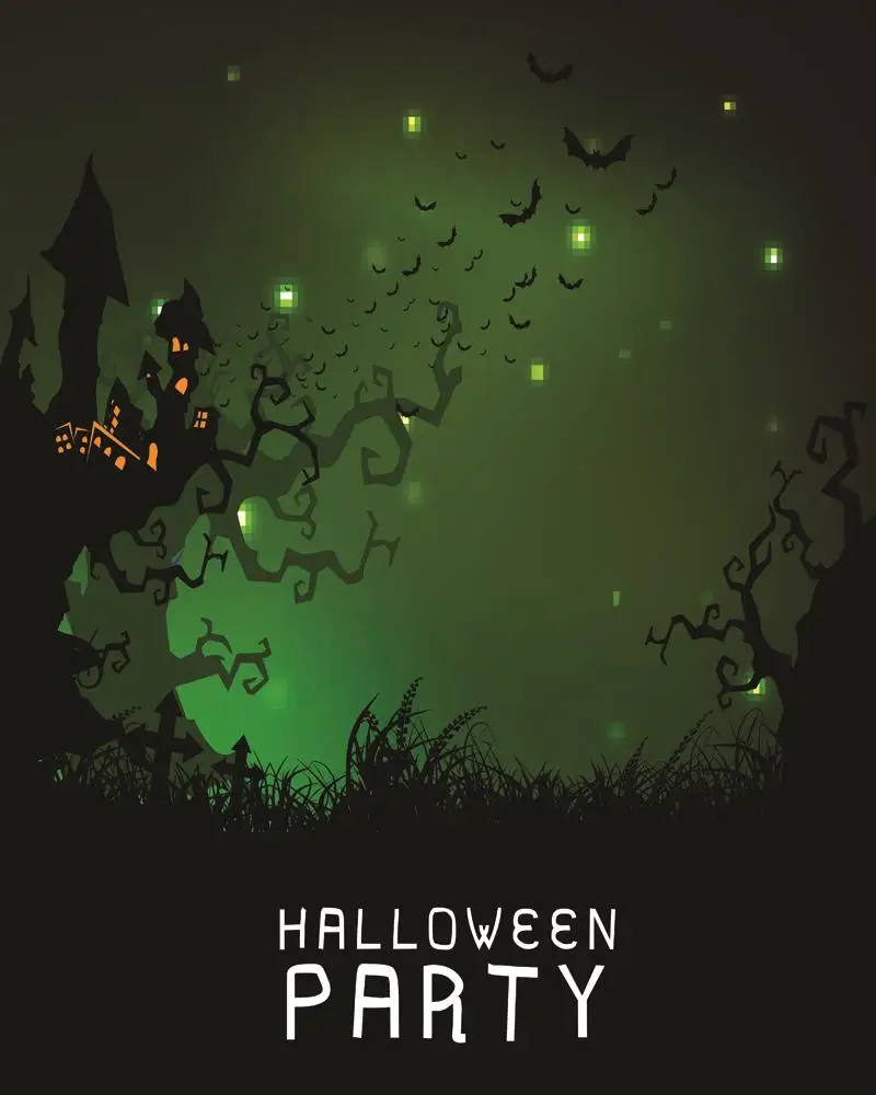Фон для фотосъемки Telones De Fondo Fotografia Liso Happy Halloween черный пол летучая мышь Kate |