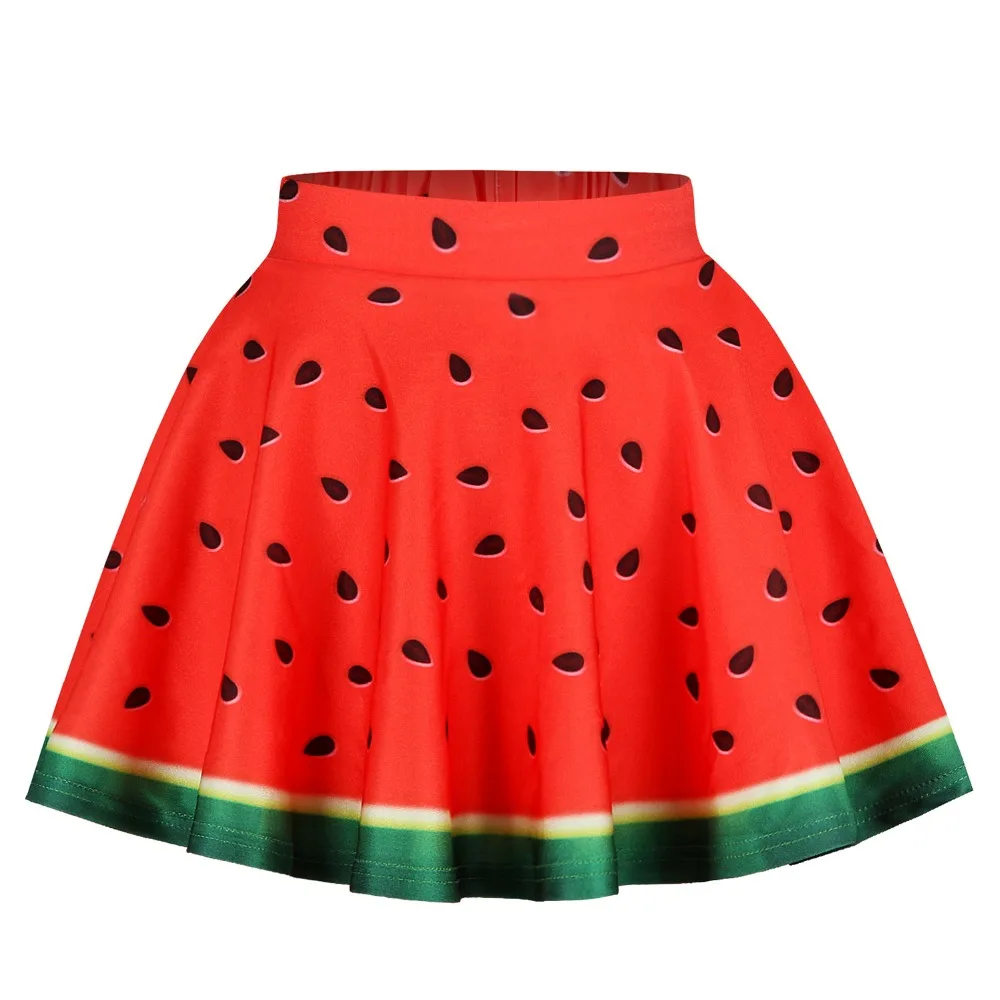 Юбка с цифровой печатью для девочек Повседневная модная бальная юбка 3D рисунком
