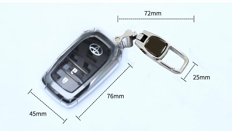 Lsrtw2017 прозрачная автомобильная сумка для ключей для toyota rav4 2012 2013 xa40