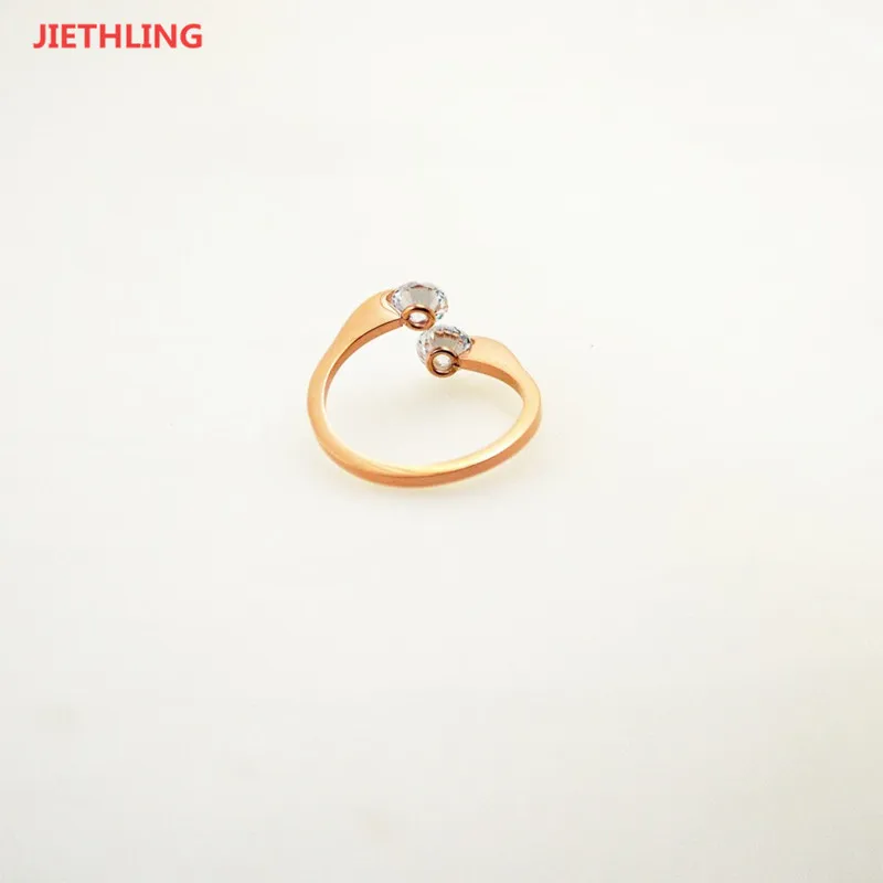 Jiethling серебро/розовое золото Цвет Роскошные Bijoux модные свадебные кольца большой