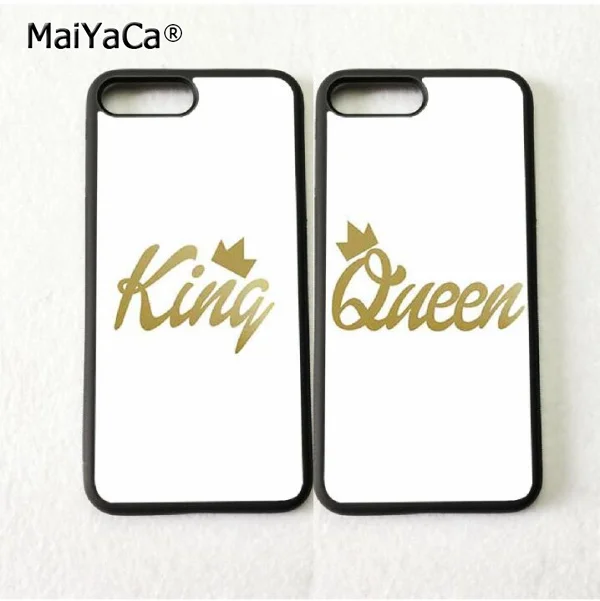 Мягкие силиконовые чехлы King and Queen с надписью best friends для iPhone 5s se 6 6s plus 7 7plus 8 8plus X XR XS