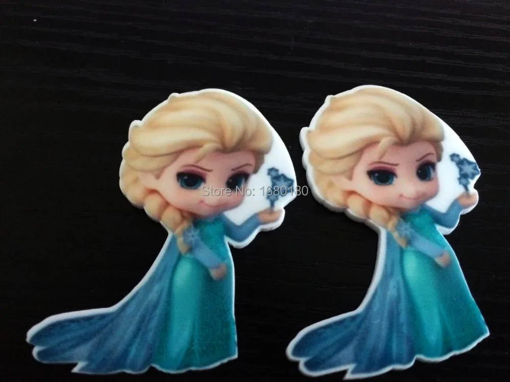 DIY Elsa princess Figurine holiday decoration crafts flat back planar resin hair accessories Resin Crafts |
