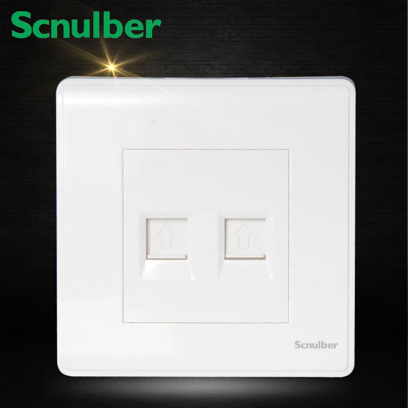 surface mounted double laptop PC computer WN RJ45 8 pins Internet wall switch Socket Outlet | Обустройство дома