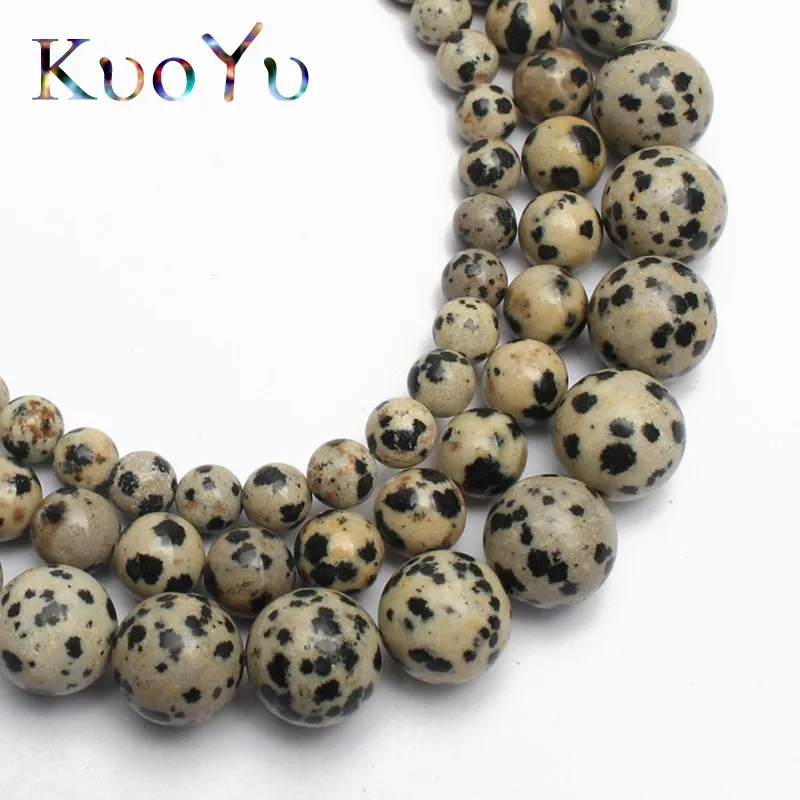 Натуральный камень желтый Spot Dalmation Jaspers бусины Круглые свободные для