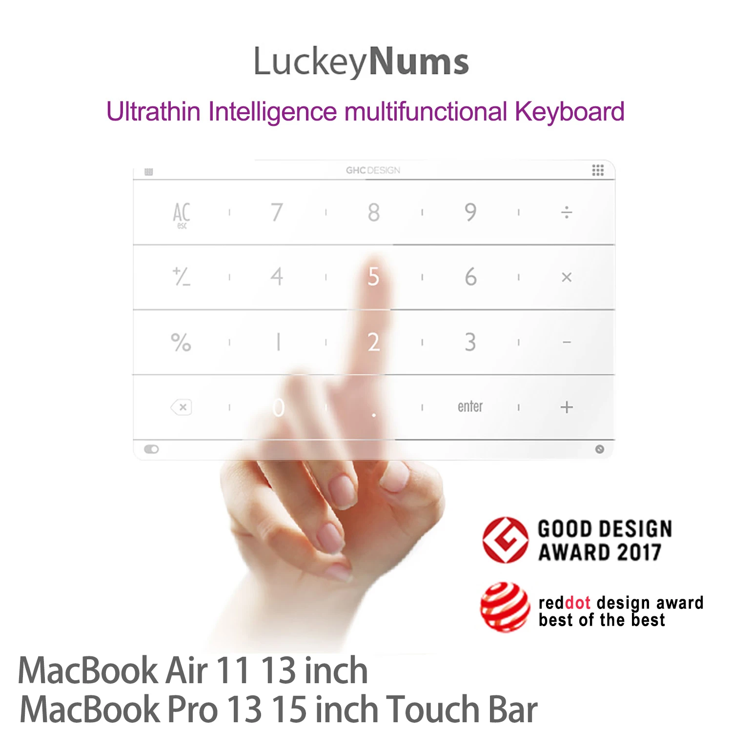 Цифровая беспроводная цифровая клавиатура Nums Track Pad с цифрами и сенсорной панелью