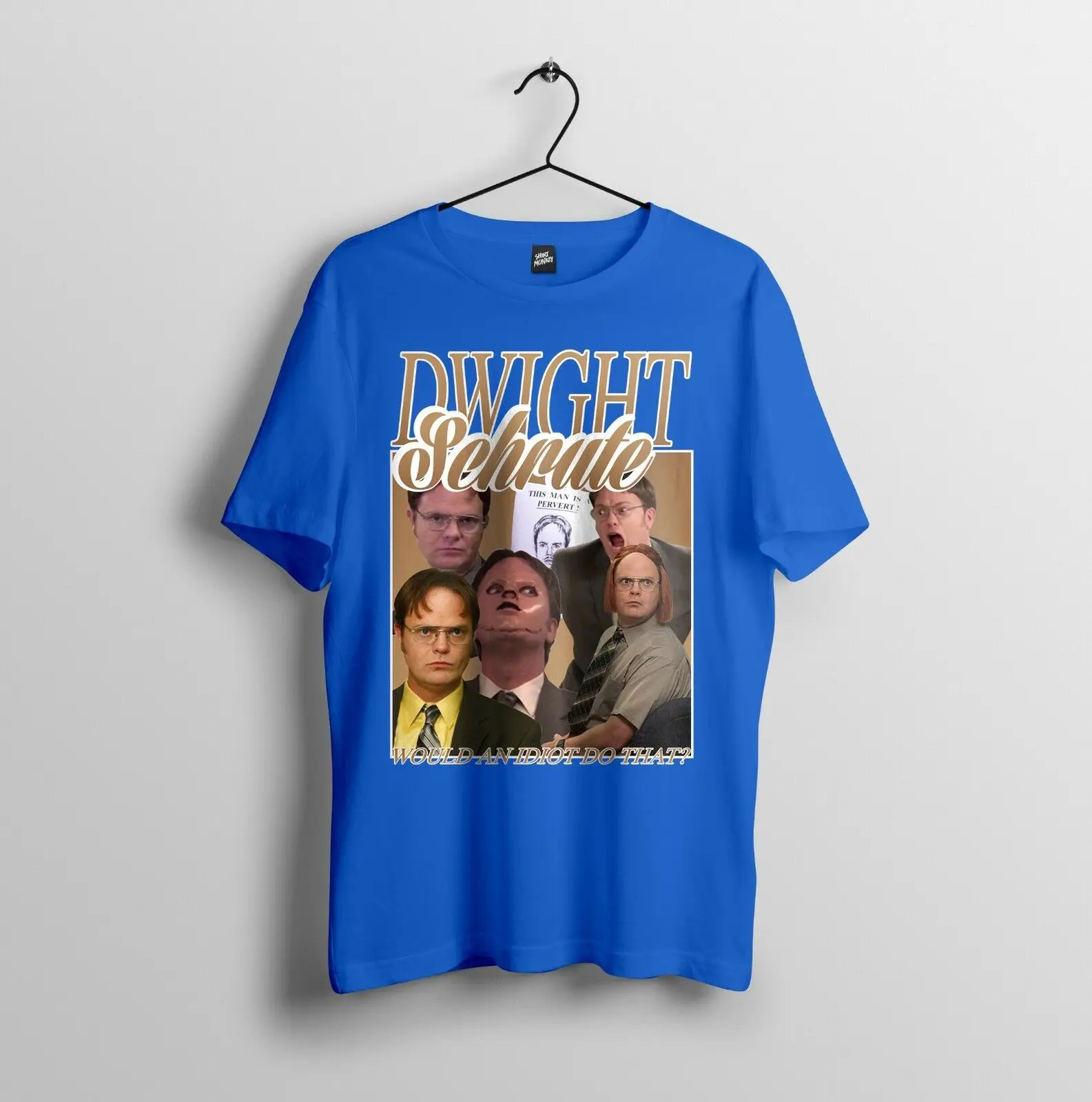 Забавная винтажная Мужская футболка Dwight Schrute в стиле унисекс с круглым вырезом