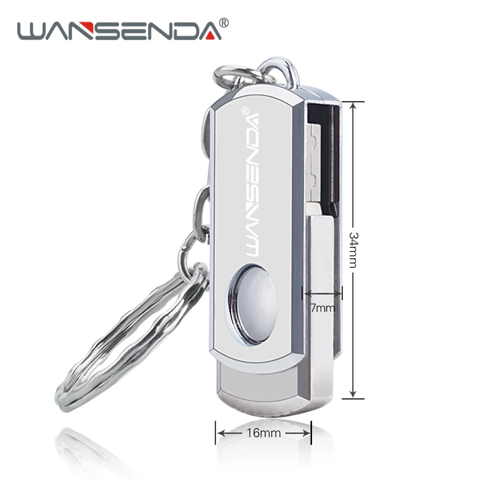Новинка USB 2,0, USB флеш-накопитель из нержавеющей стали, высокое качество, ручка-накопитель, 4 ГБ, 8 ГБ, 16 ГБ, 32 ГБ, 64 ГБ, 128 ГБ, вращающаяся USB флешка, флешка