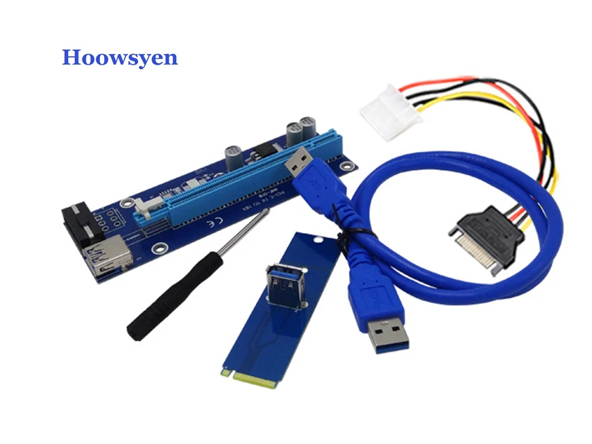 Добыча pci e адаптер m2 порт PCIe NGFF x16 слот для карт адаптера Видеокарты BTC шахтер|pci-e