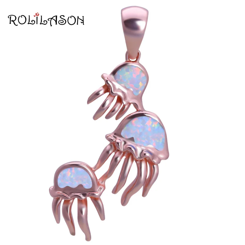 Rolilason специально разработан животных Медузы синий опал розовый цвет золотистый