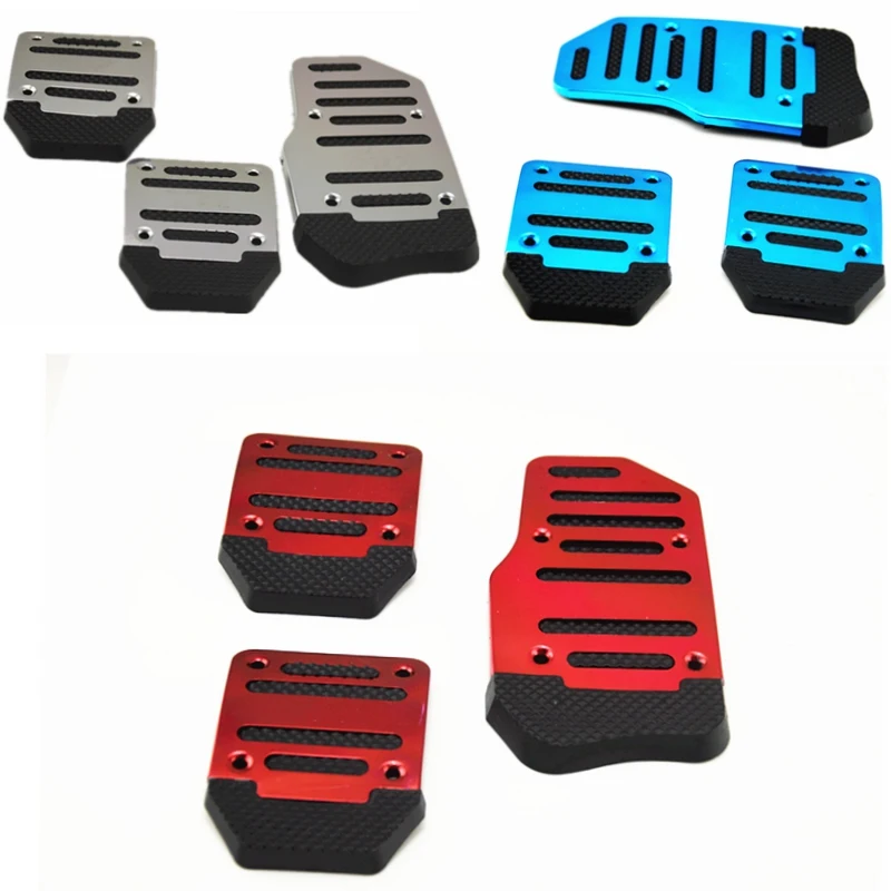 

Universal 3Pcs new arrival Aluminium Pedal Foot Treadle Cover Car Auto Foot Treadle Car Accessories Free Shipping car styling