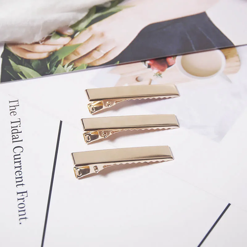 Заколки для волос KC с золотым аллигатором 20 шт. металлические заколки основа 41/46/56