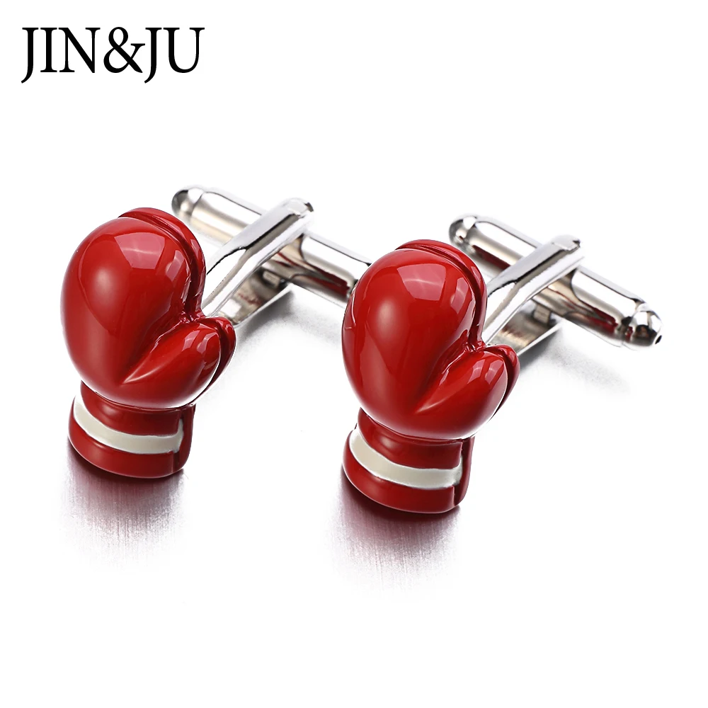 JIN &amp JU мужские ювелирные изделия боксерские перчатки дизайнерские запонки для