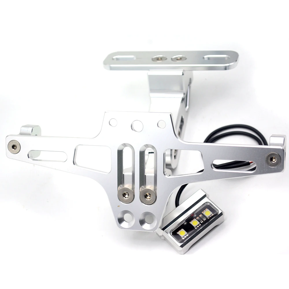 Мотоцикл Регулируемый угол алюминиевый номерной знак держатель кронштейн