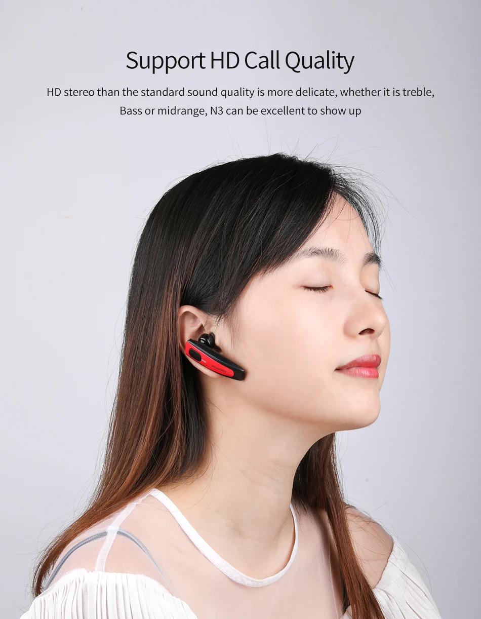 AWEI N3, беспроводные Bluetooth наушники, беспроводная деловая гарнитура с микрофоном, портативные наушники, наушники для iphone, мобильного телефона