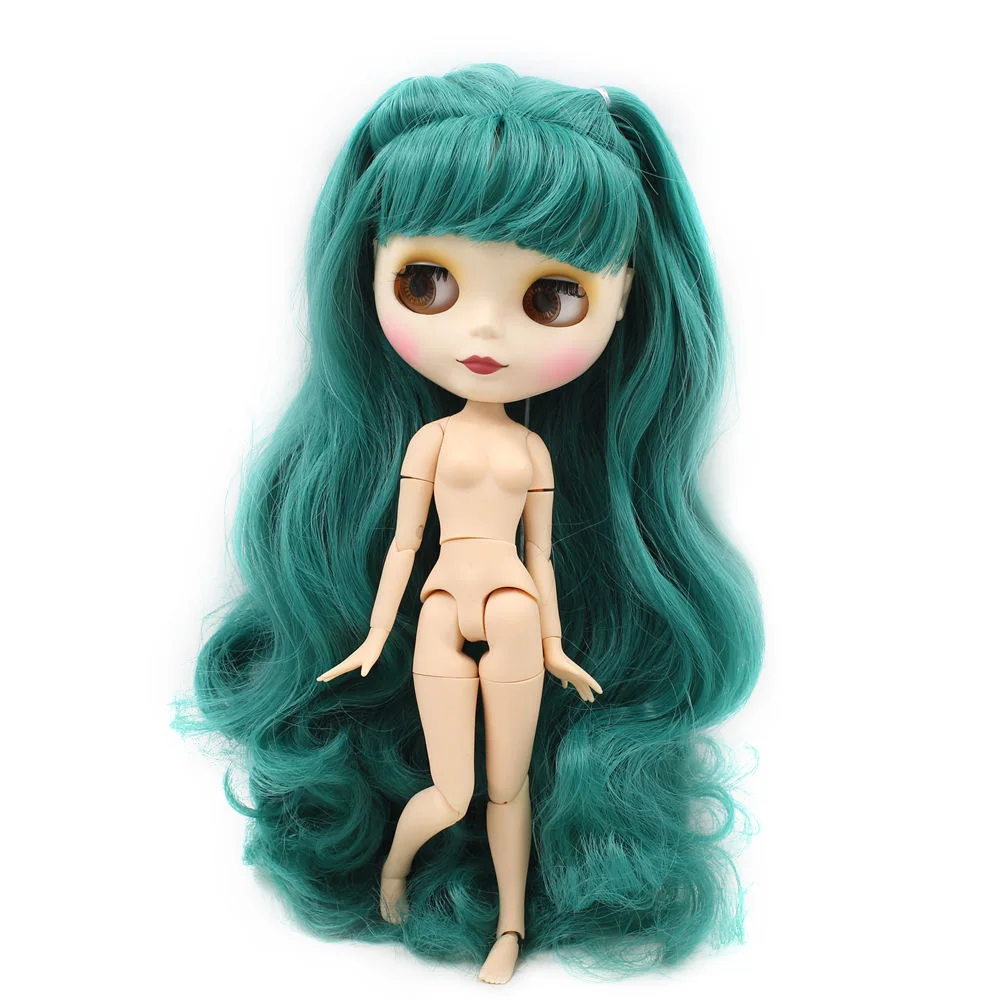Обнаженная кукла Blyth bjd с соединением тела зеленые волосы длинные волосы мультфильм bjd 1/6 кукла модель игрушки