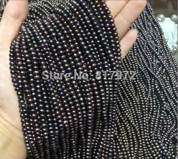 Оптовая продажа 6 12 мм настоящий жемчужный бисер черный натуральный жемчуг