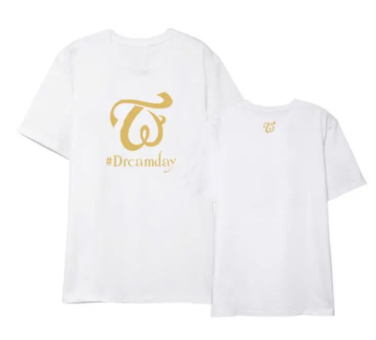 Дважды новый альбом мечта день же печать Круглая горловина с коротким рукавом