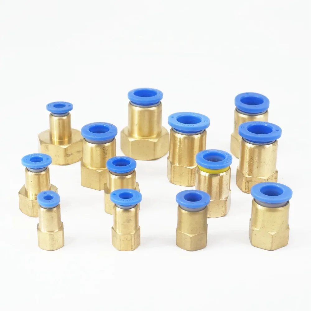 1/8 &quot1/4&quot 3/8 &quot1/2&quot BSP гнездо для трубки O/D 4/6/8/10/12 мм Pushfit пневматический
