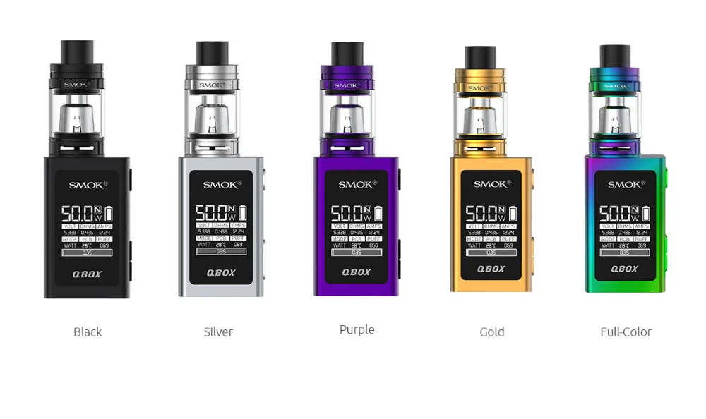 Оригинальный 50 Вт SMOK QBOX TC комплект с 3 мл Smok TFV8 маленьких зверь бак и поле MOD