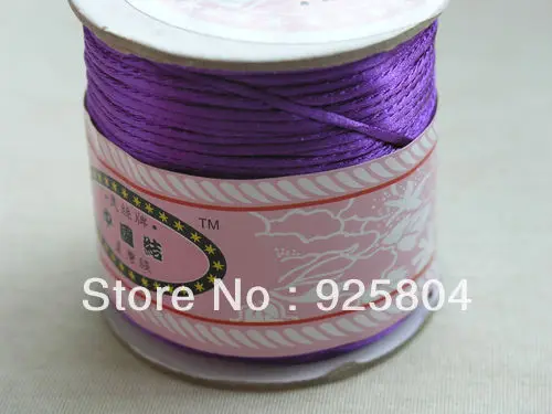 Purplish Red Nylon Cord Thread Chinese Knot Macrame Shamballa Bracelet String Jewelry Cords Ropes | Украшения и аксессуары