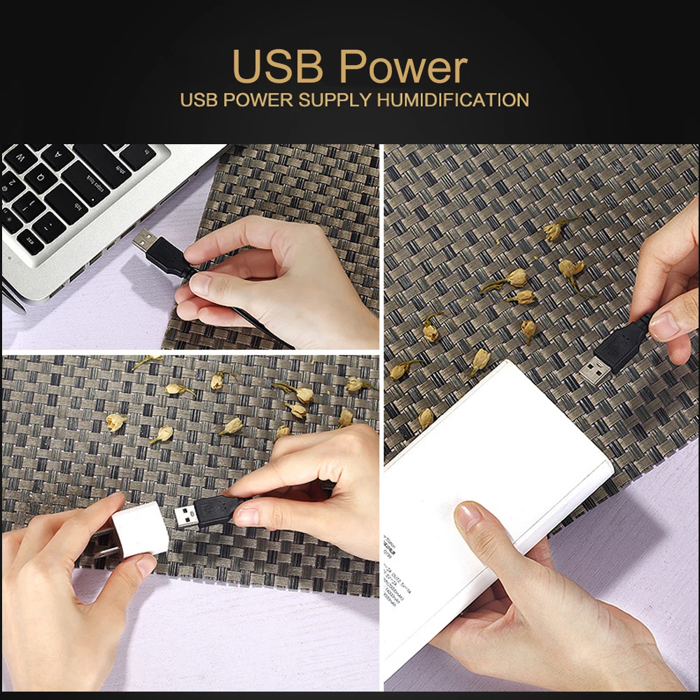 KBAYBO 130 мл USB мини увлажнитель воздуха с древесным зерном Ароматерапия