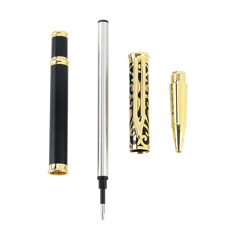 

Retro Nation Flower Metal Ball Pens 0.5mm Medium Gold Clip Ballpoint Pen Writing Stationery Business Office School Supplies