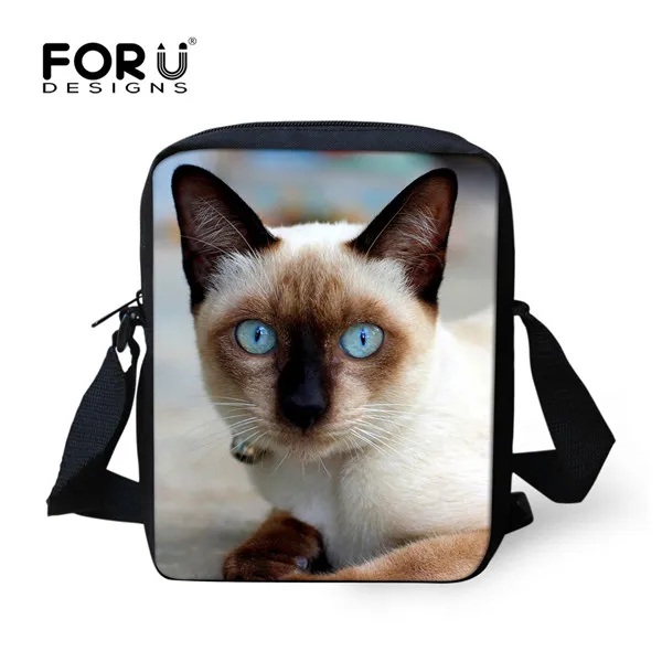 FORUDESIGNS, женские сумки-мессенджеры, милый 3D Кот, животное, женская сумка через плечо для девушек, дорожные сумки на плечо, брендовые, Mujer, маленькие сумки - Цвет: Светло-серый