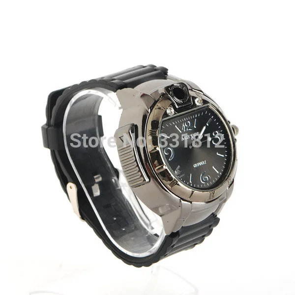 100 шт./лот часы многоразовая Бутановая газовая зажигалка для сигар новая крутая