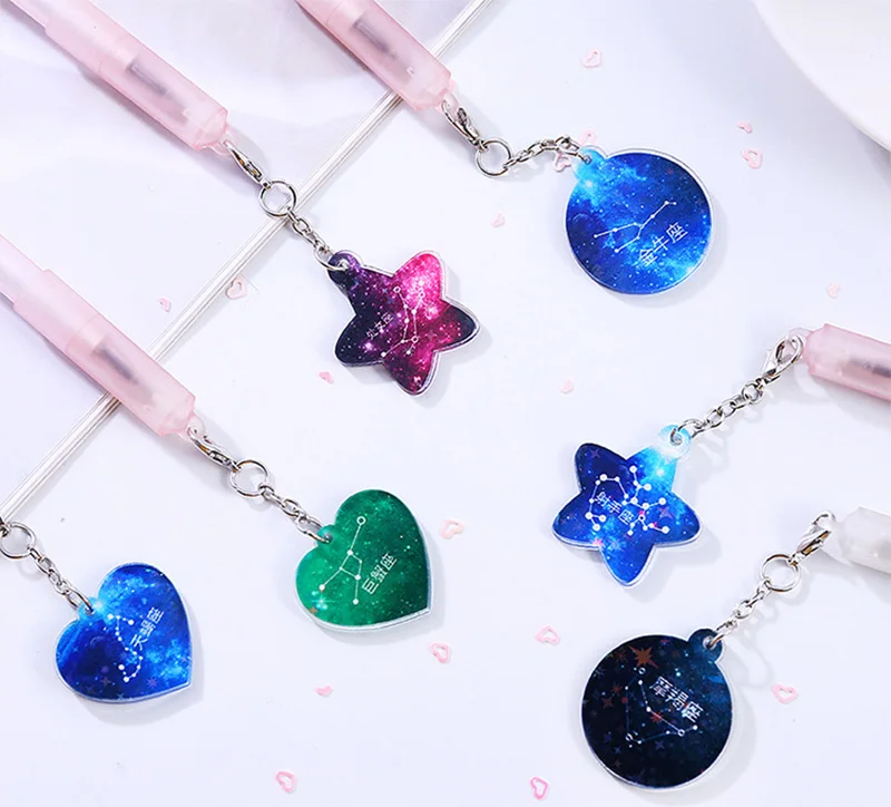 1 шт. Милая гелевая ручка созвездие кулон для студентов Kawaii канцелярские принадлежности ручка для подписи подарки Escolar Papelaria офисные школьные принадлежности