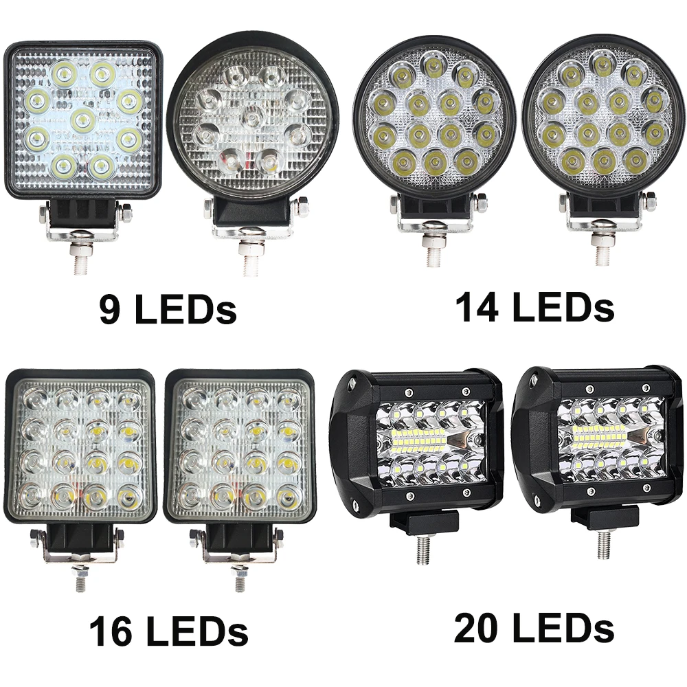 2 шт. светодиодный рабочий светильник 4 6 дюймов бар для автомобиля ATV грузовик