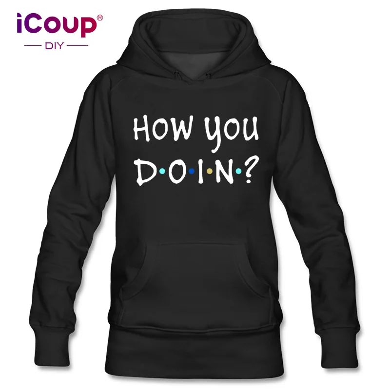 Женский пуловер с капюшоном iCoup How you DOIN|Женские толстовки и свитшоты| |