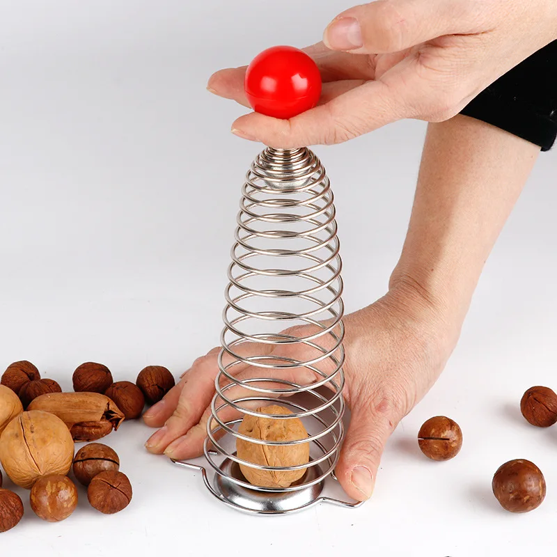 Stainless Nut Cracker Walnut Device Creative Opener Fruit & Vegetable Stretchable Spring Kitchen Tool | Дом и сад