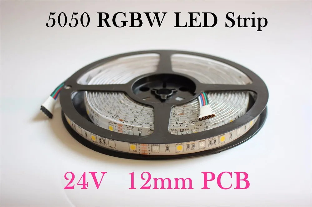 12 мм PCB DC24V Светодиодная лента 5050 RGBW 60 LED/m WaterproofIP65 RGBW/RGBWW гибкая светодиодная лампа