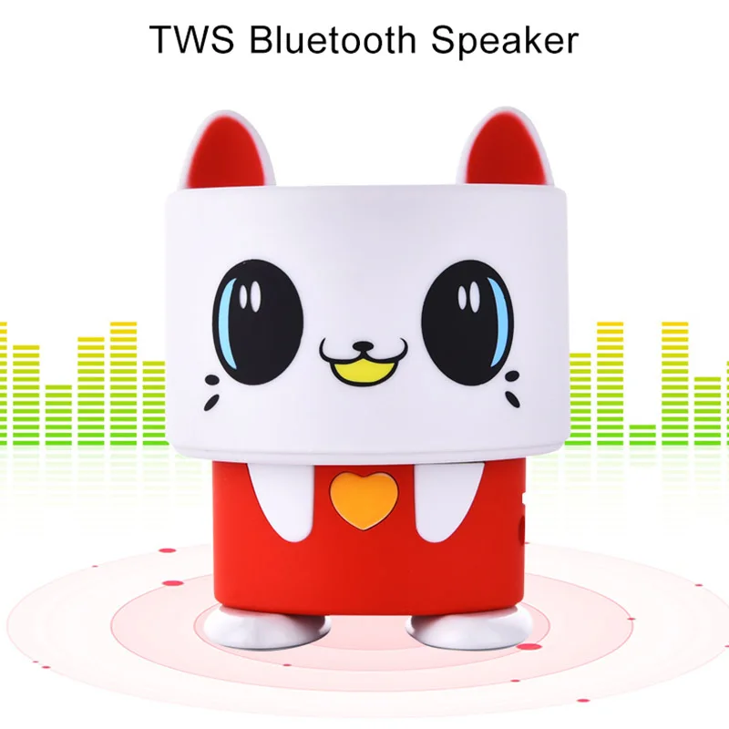 Беспроводная колонка в мультяшном стиле TF карта Портативная стерео Bluetooth Колонка