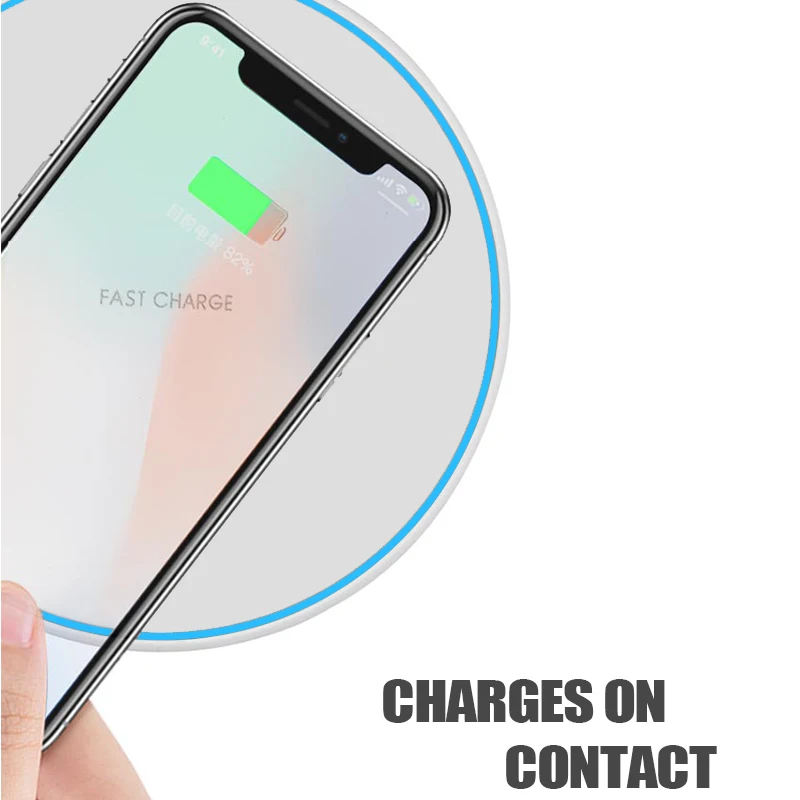 QI Wireless Charger 10W Fast Charging for Samsung Galaxy S8 S9 S10 Note 8 9 USB Quick Charge iPhone X Xs Max Plus | Мобильные