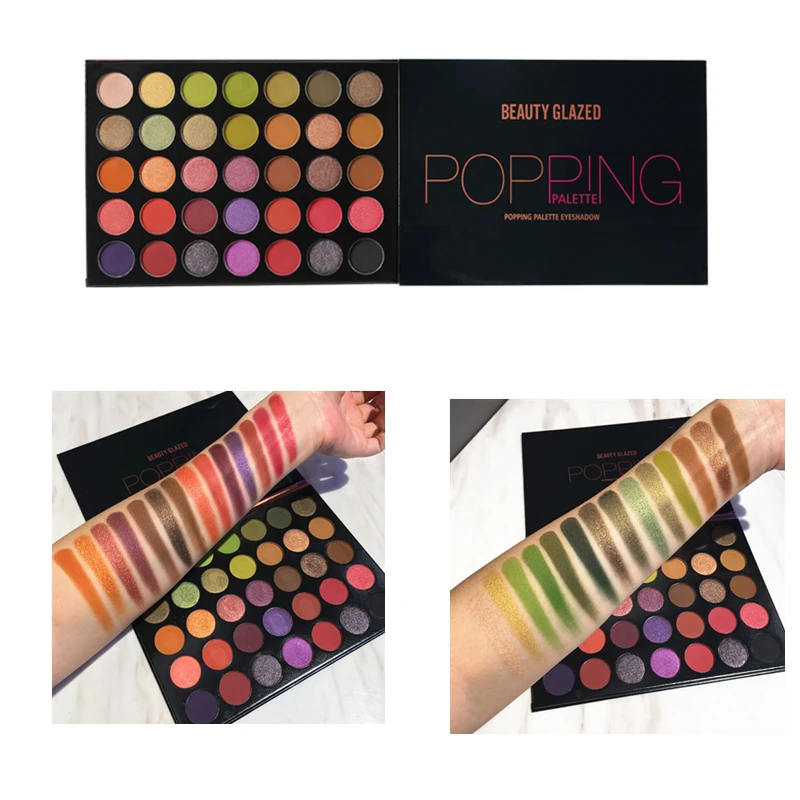 Палетка теней Beauty Glazed для макияжа тени век сияющий блеск натуральный матовый