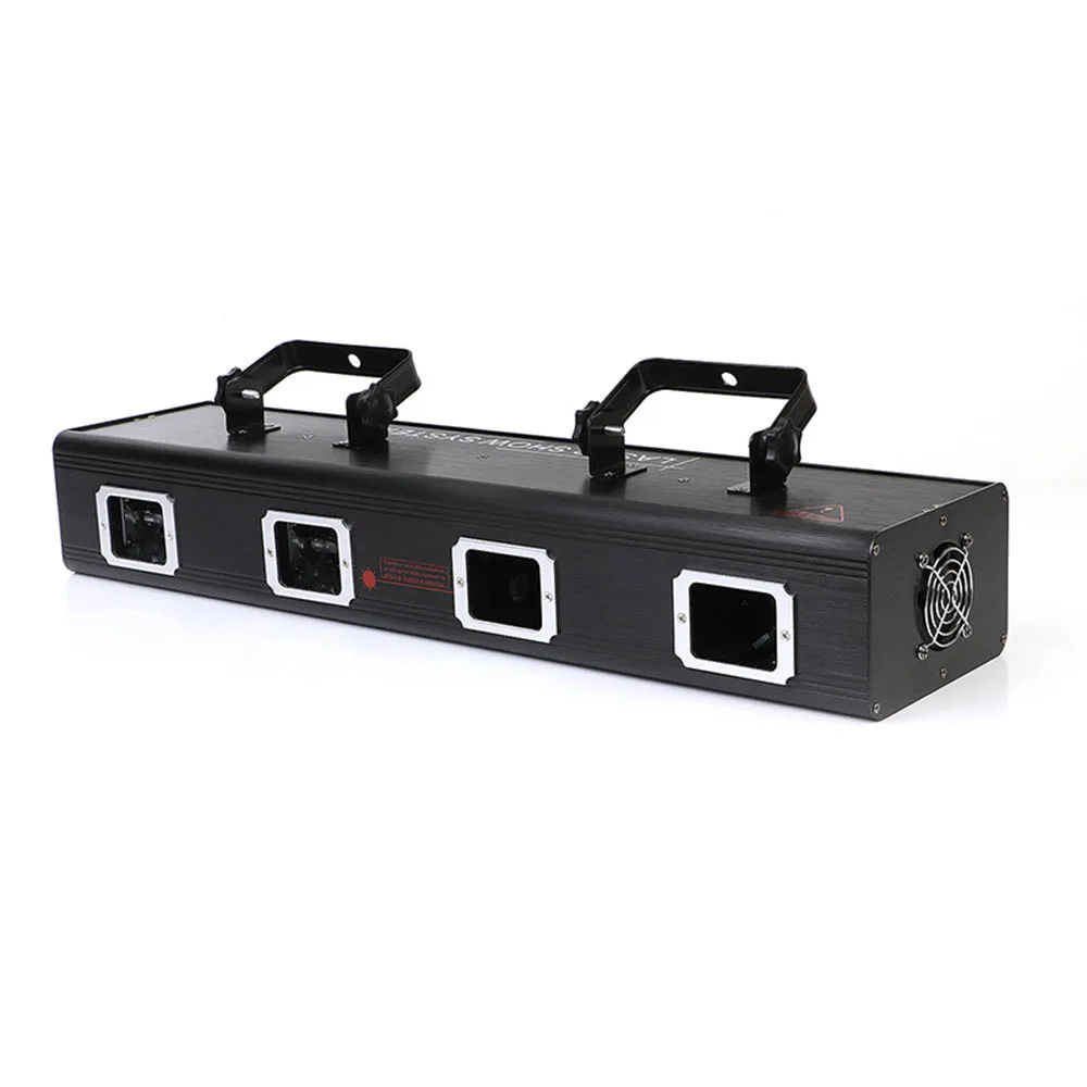 RGBY 3D scanner car disco aluminm stage laser light club pattern LED led bar dmx effect laser lights dj professinaol projetcor - Цвет: RGBY
