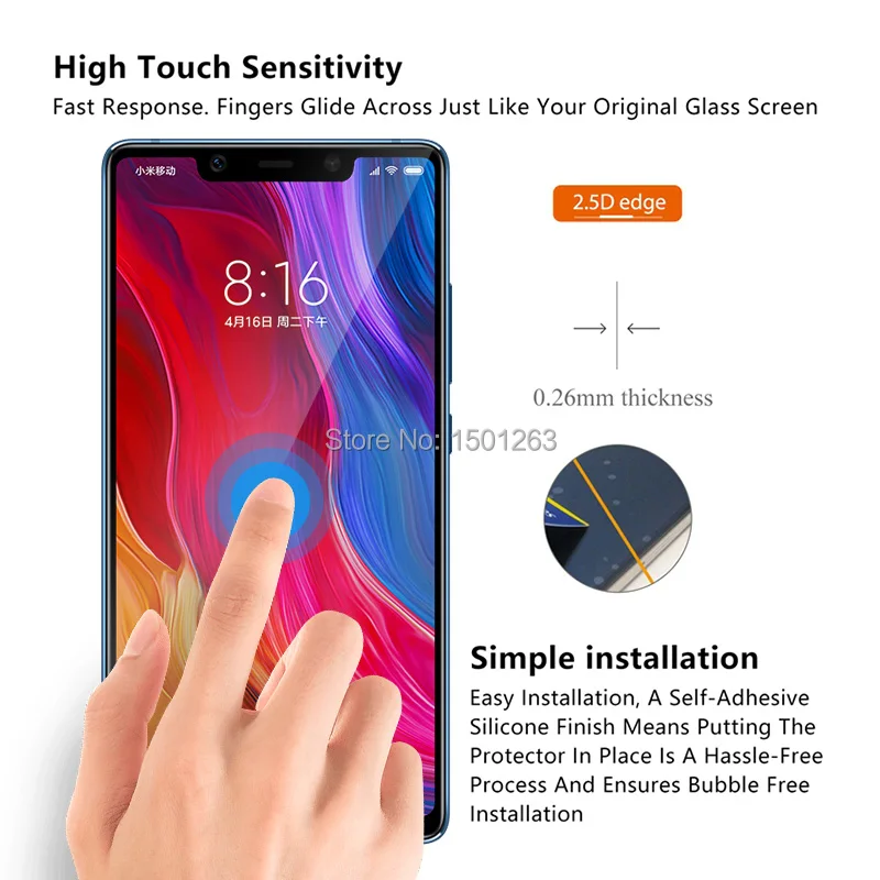 Полное покрытие закаленное Стекло для Xiaomi mi 8 SE 5 88 &quotЭкран протектор случае фильм