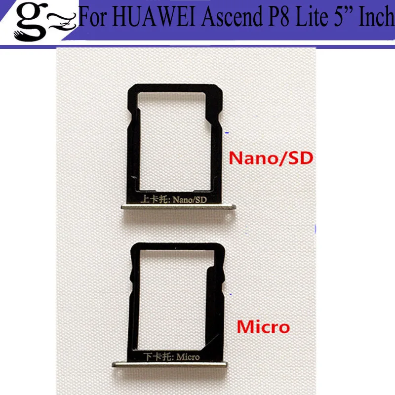 Оригинал для HUAWEI Ascend P8 Lite UP Nano Sim + Micro SD лоток держатель Слот гнездо запасные части