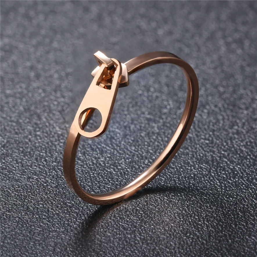 2018 New Arrivals Zipper Rings For Women Men Jewelry Cheap Fashion Titanium Stainless Steel Engagement Ring Bague Femme Vintage | Украшения